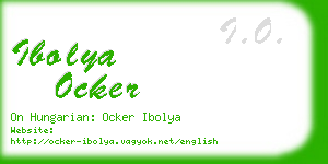 ibolya ocker business card
